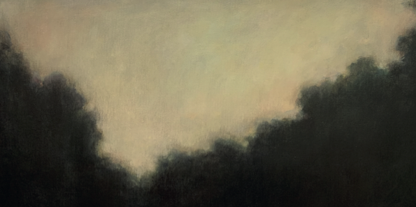 'Towards evening' - acryl op doek - 30x60cm 