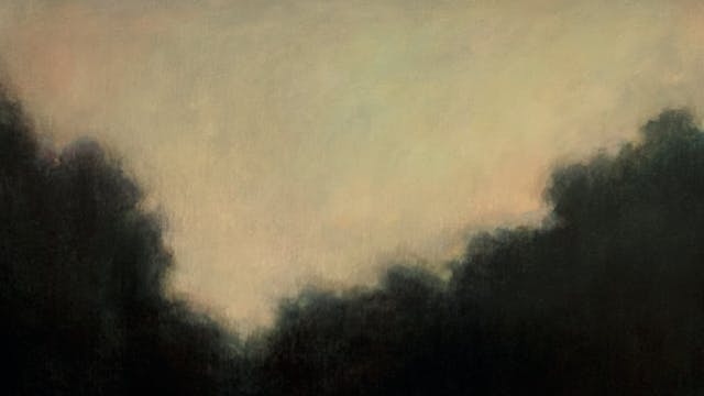 'Towards evening' - acryl op doek - 30x60cm