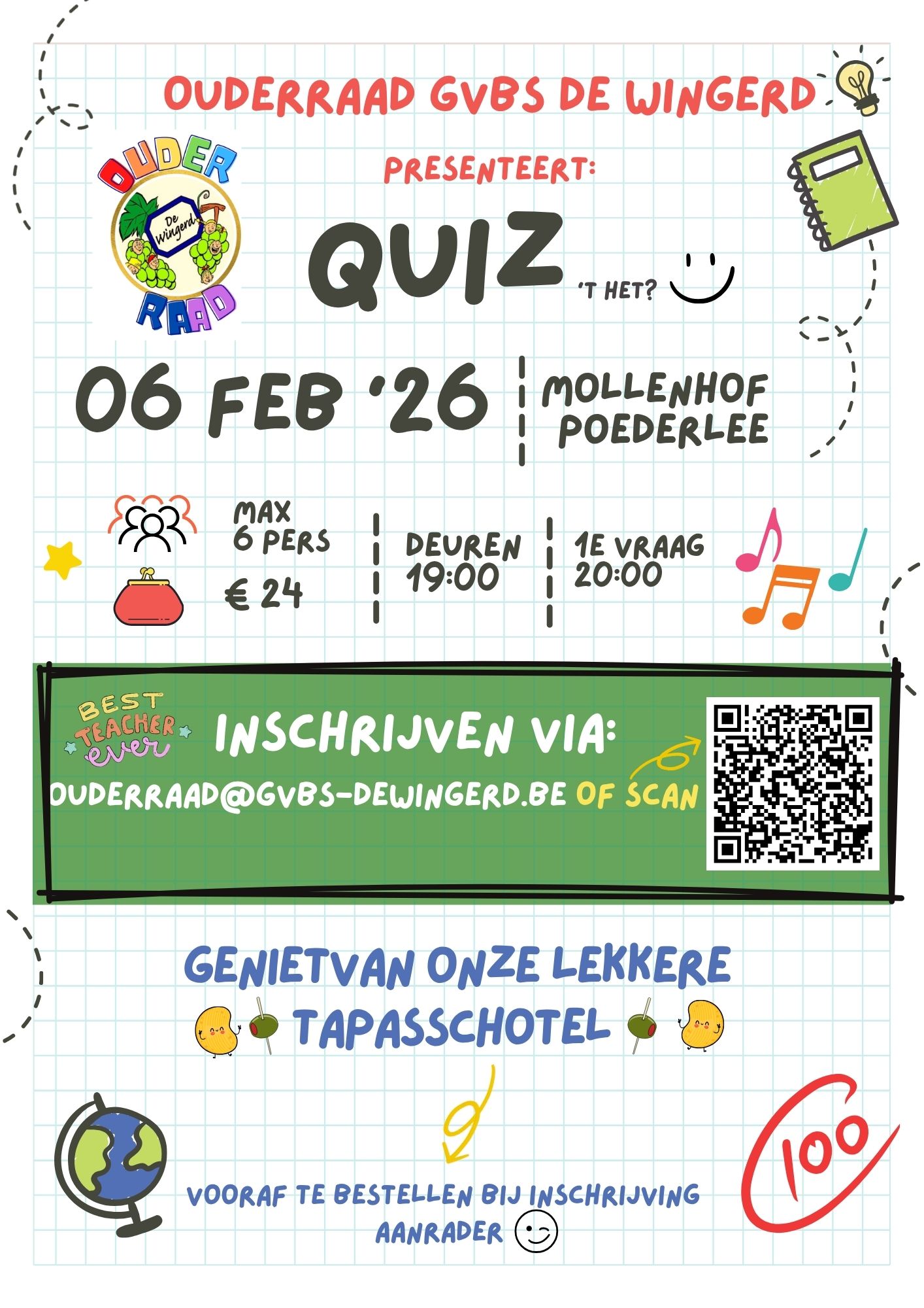 Flyer quiz GVBS De Wingerd
