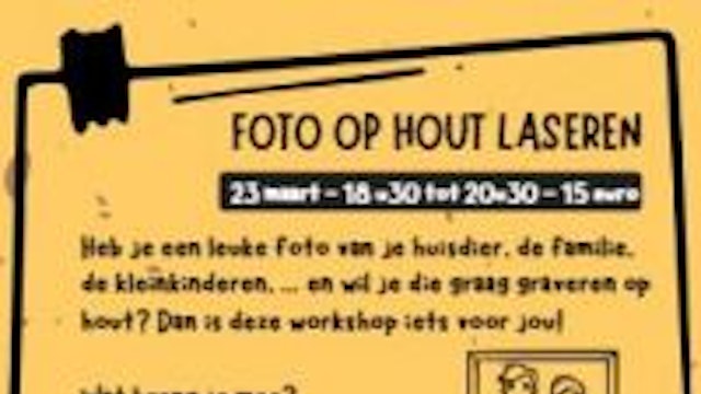 Afbeelding voor evenement Makerspace - Foto op hout laseren
