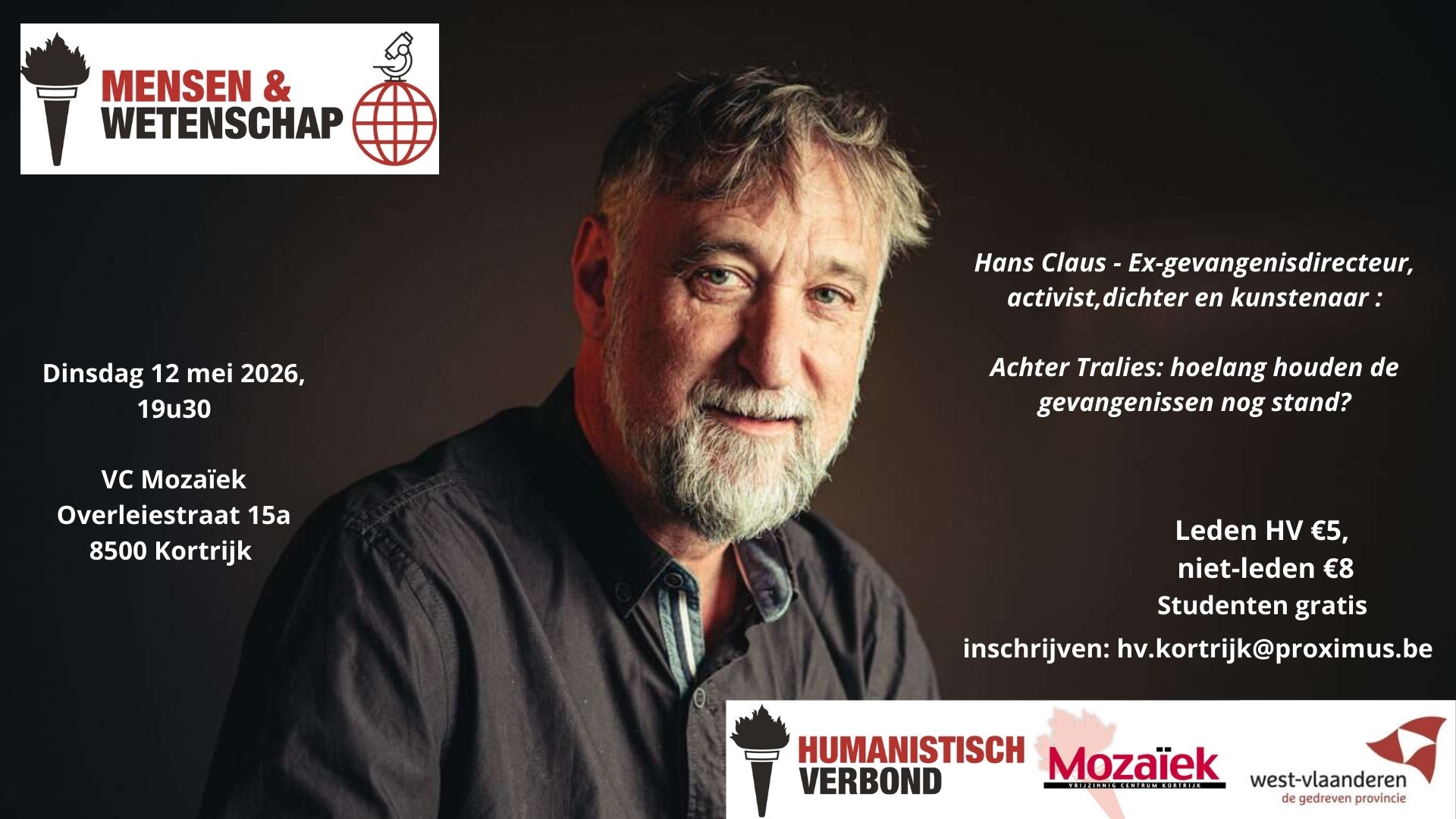 Lezing Hans Claus: "Achter tralies – Hoelang houdt de gevangenis nog stand?"
