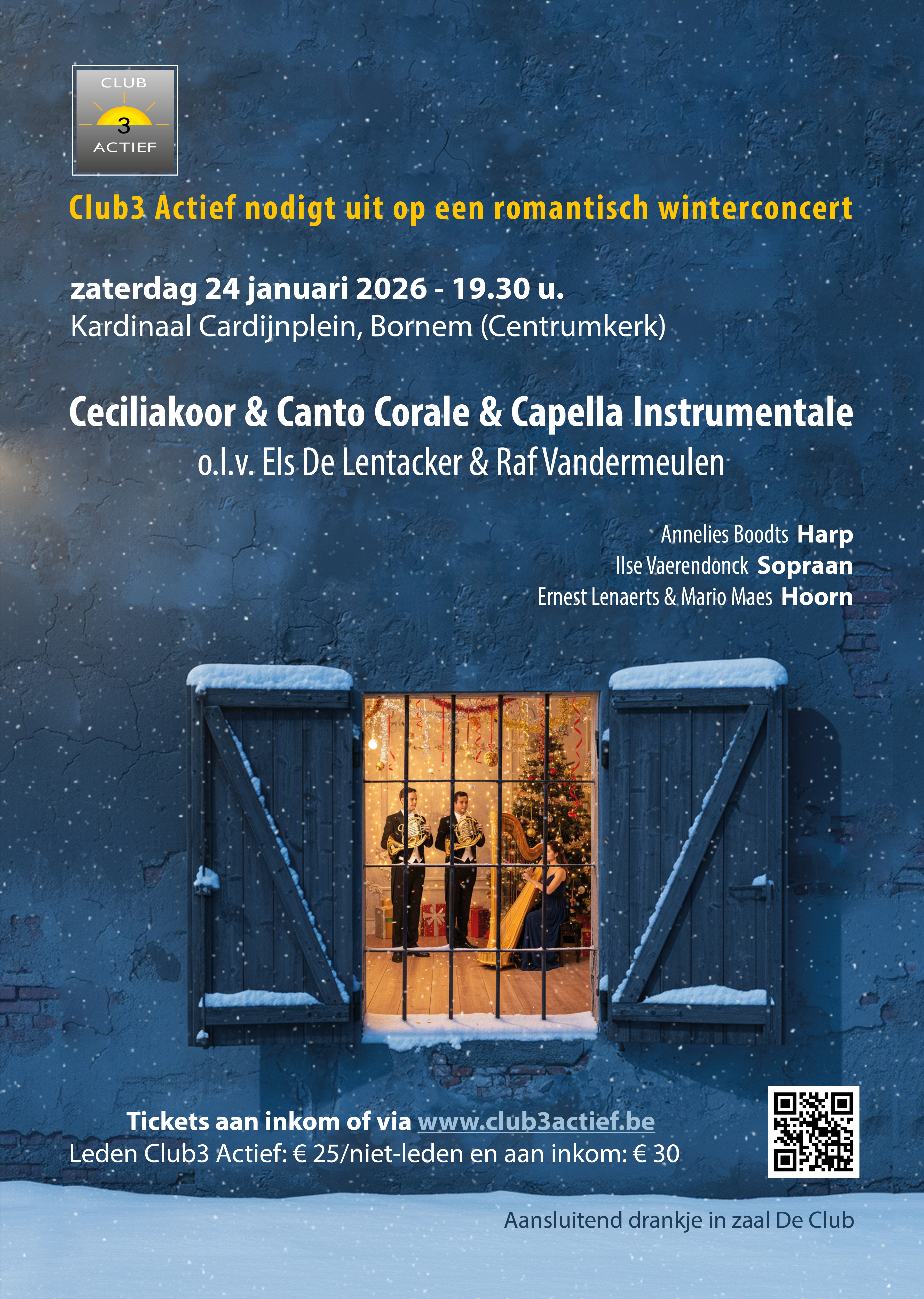 Club 3 Actief nodigt uit op een romantisch winterconcert