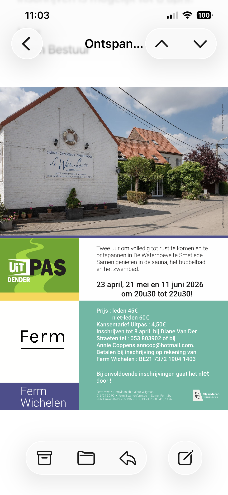 Ontspannen in de waterhoeve