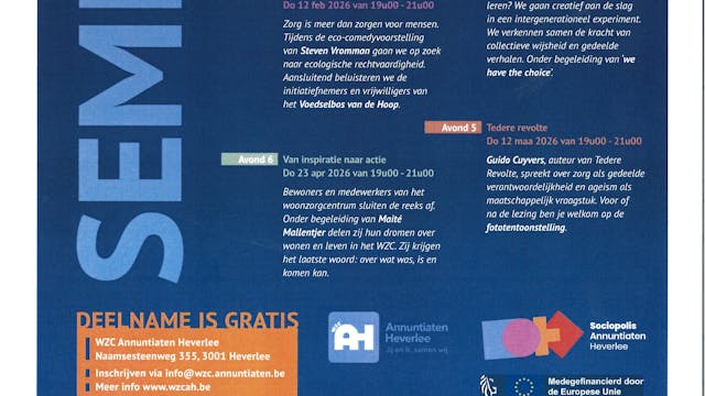 Seminariereeks Van maatschappij naar MaatschapWIJ