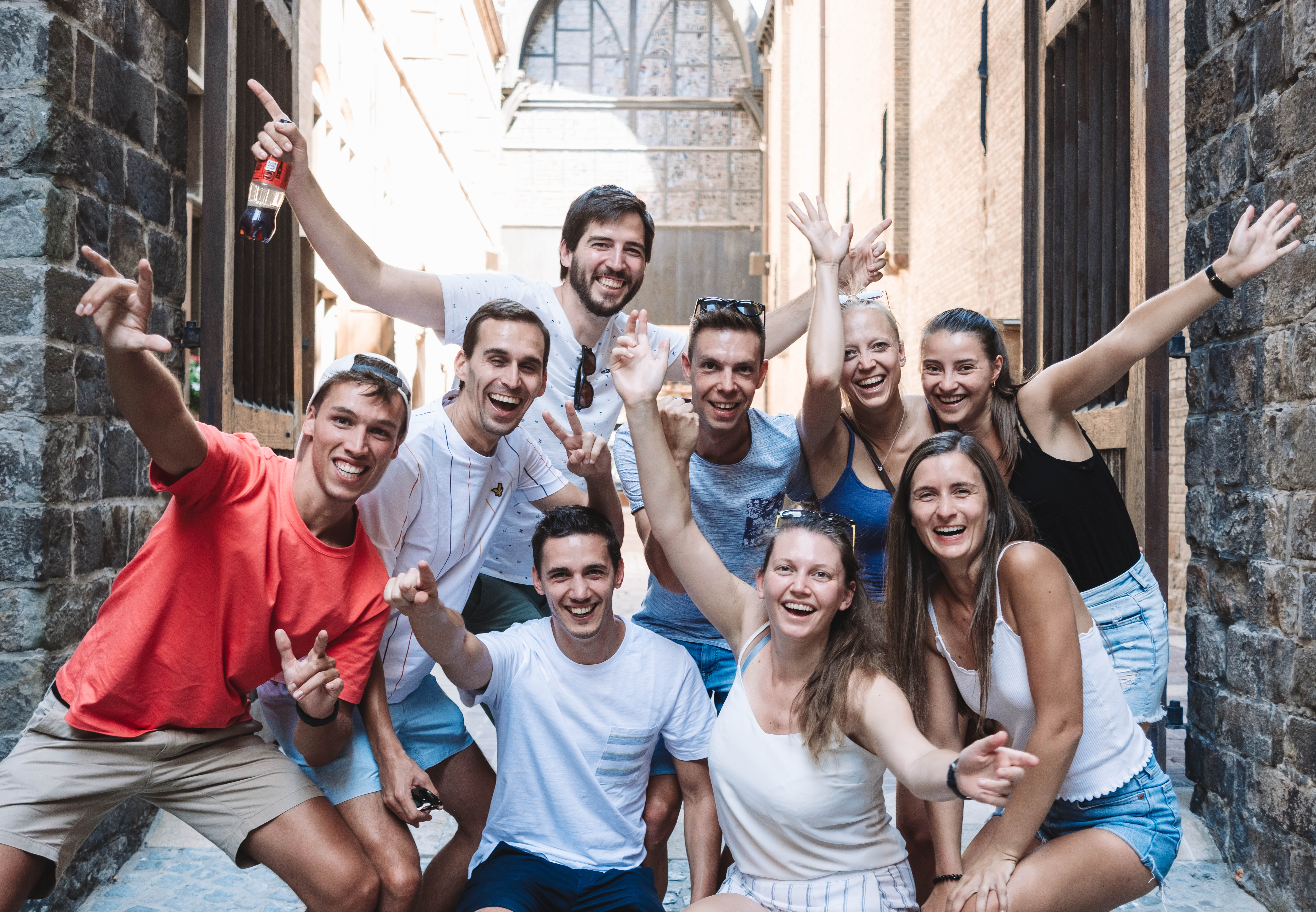 Groepsfoto vrienden Antwerpen