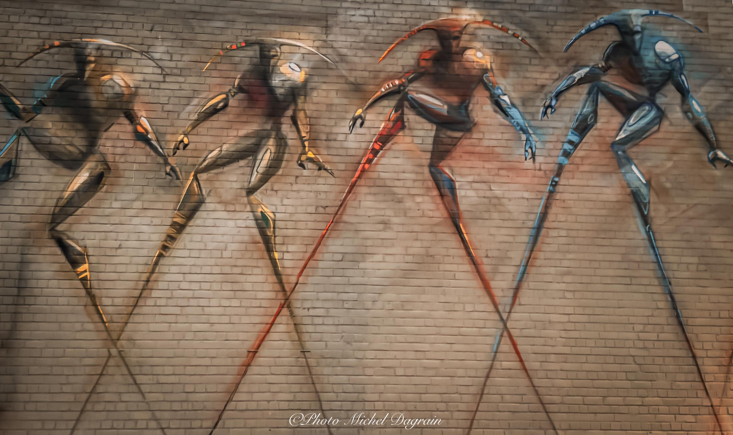 Muurschildering van De dans der zotten