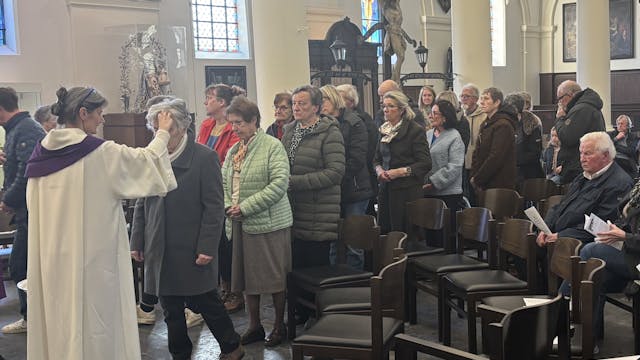 Aswoensdag in de kerk van Deurle