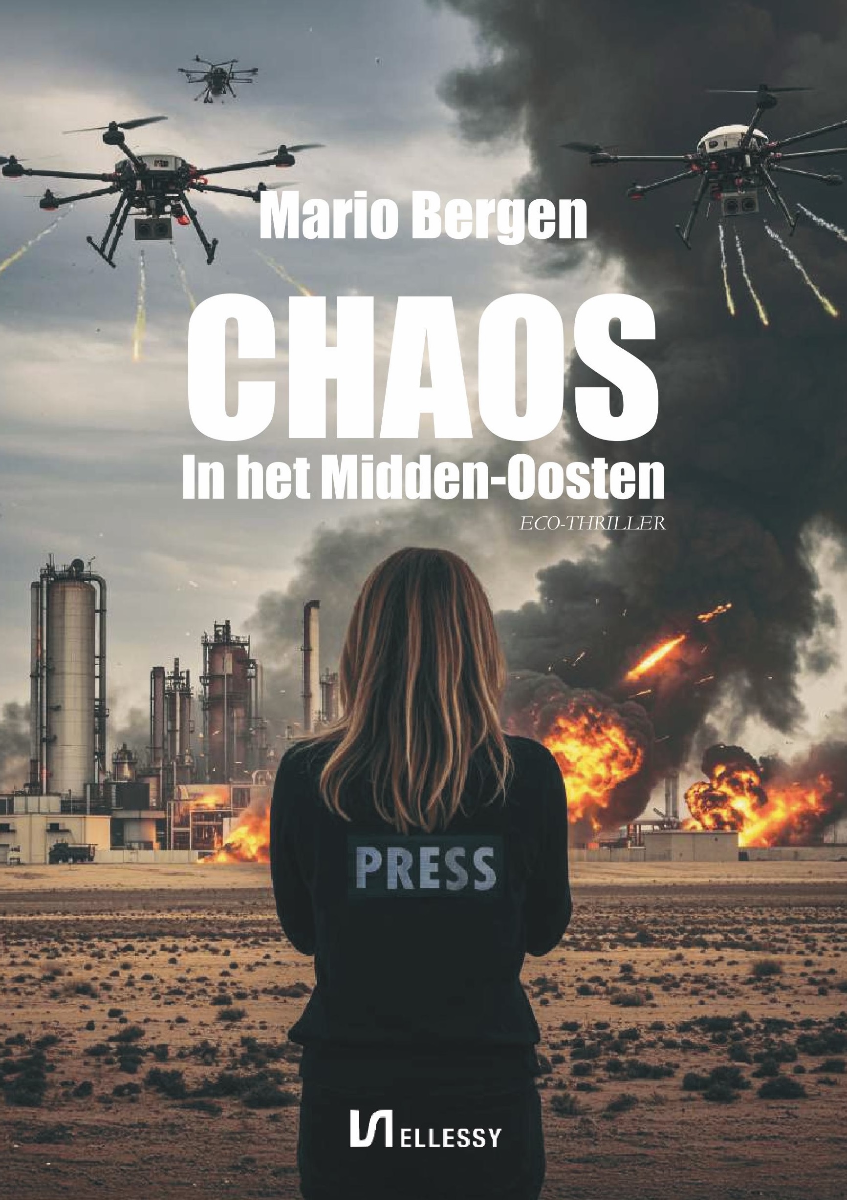 Cover voorkant thriller Chaos in het Midden-Oosten