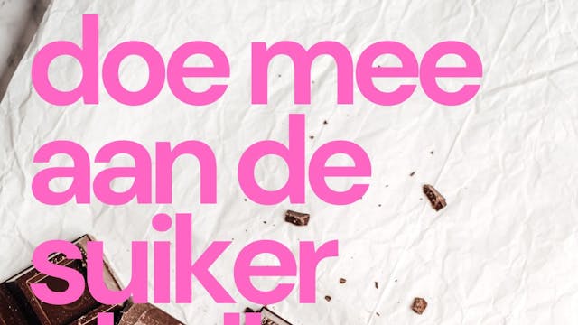 Doe mee aan de suikerchallenge - start 12 januari via Zoom en WhatsApp