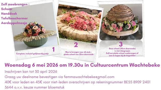Workshop bloemschikken Femma Wachtebeke