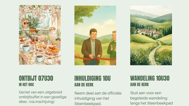 Ontbijt + inhuldiging - wandeling Steenbeekpad