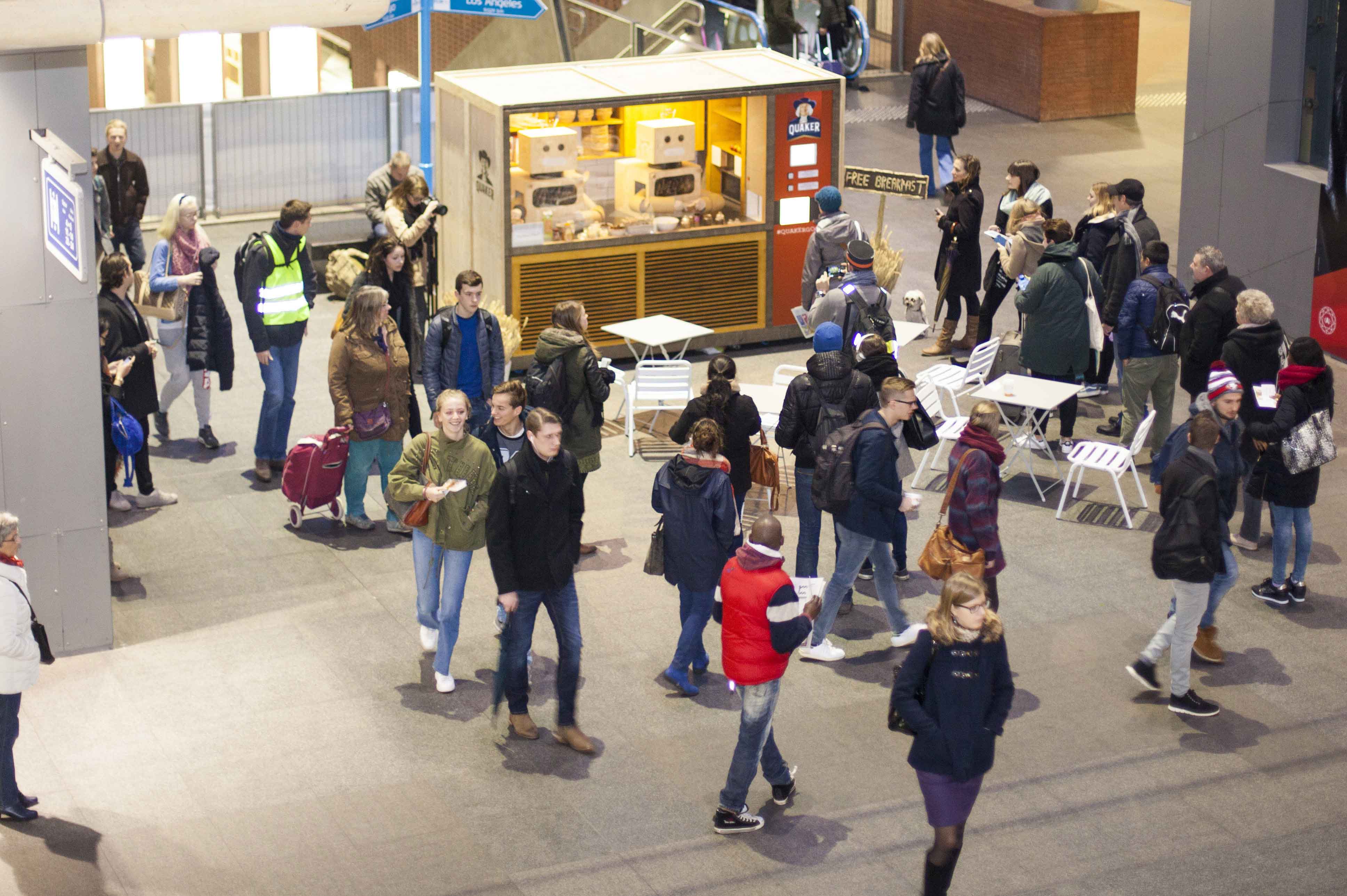 Gratis ontbijt in station Antwerpen-Centraal