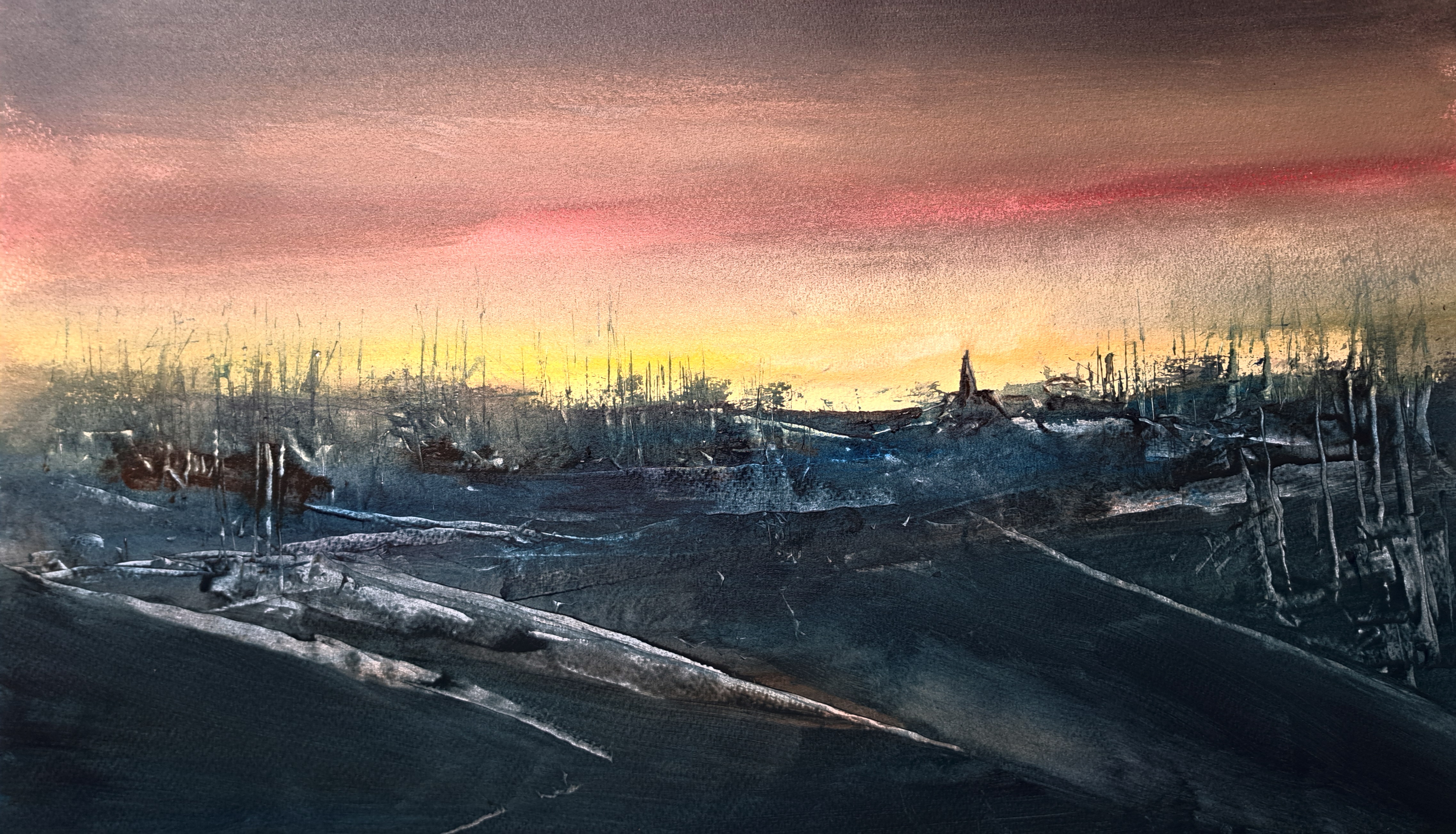 Acryl op papier 
