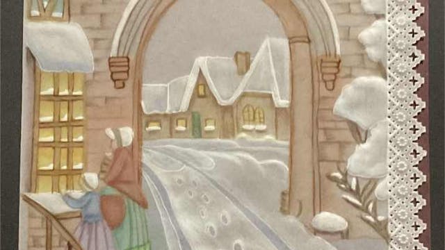 Nadat de patronen zijn gebosseleerd, geperforeerd en geknipt, verbeteren veel kunstenaars het ontwerp verder door kleur toe te voegen met mediums zoals potloden, inkt, acrylverf en stiften.