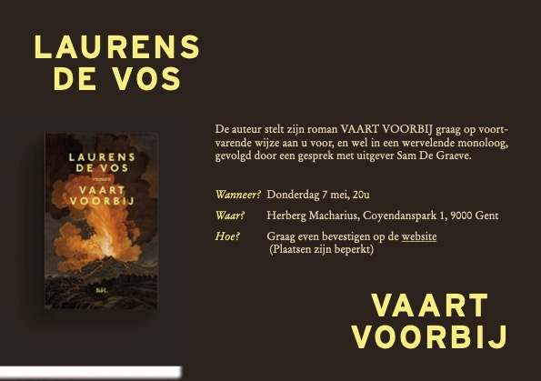 Uitnodiging boekvoorstelling Vaart Voorbij