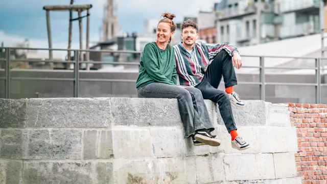 Hannelore en Michiel op het Bastion