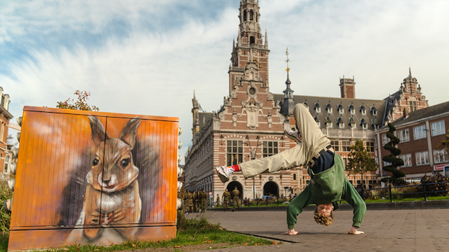 Streetart & breakdance op het Hooverplein in Leuven