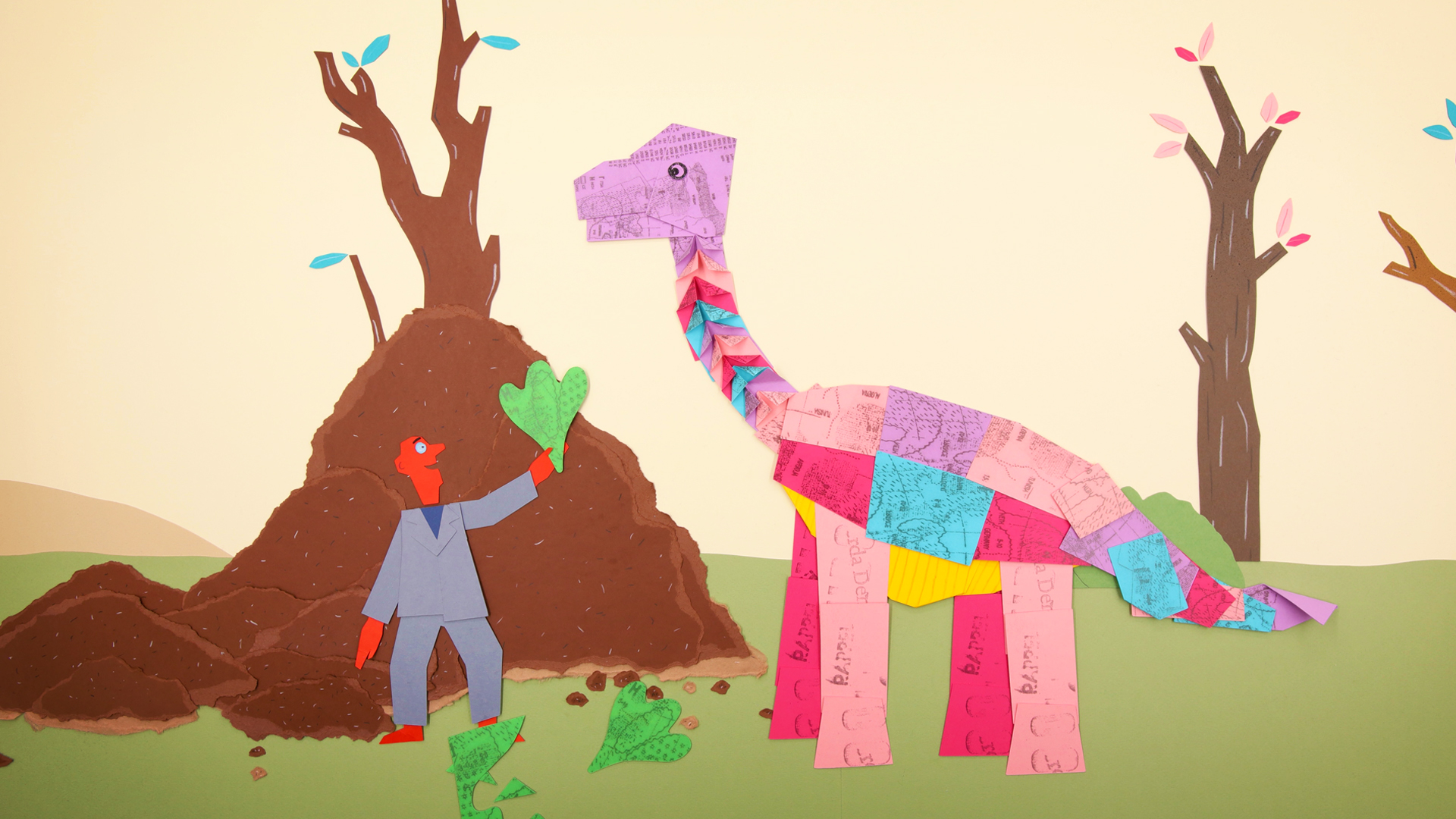 Filmstill Meneer papier ziet het groots