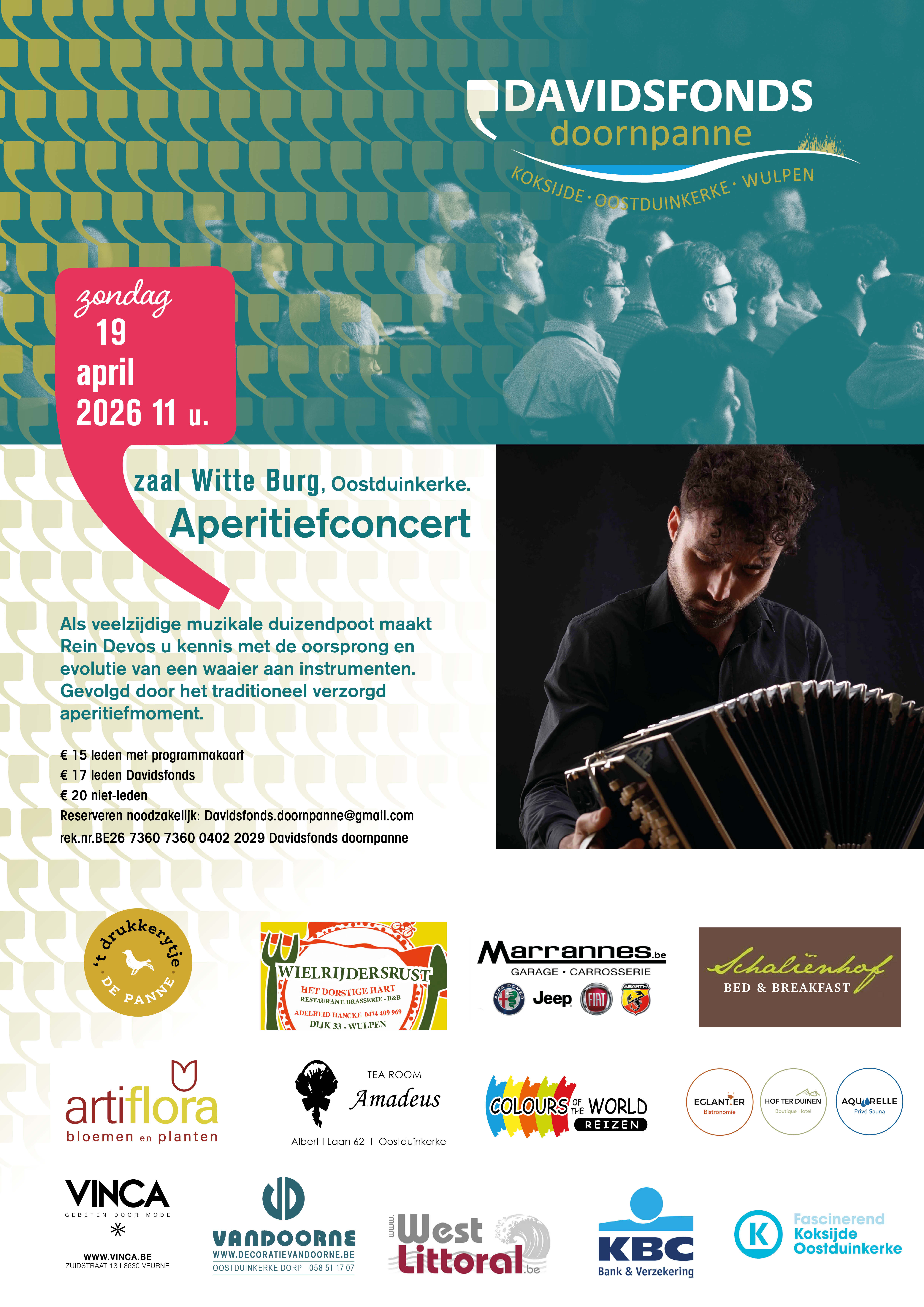 Aperitiefconcert met multi-instrumentalist Rein Devos