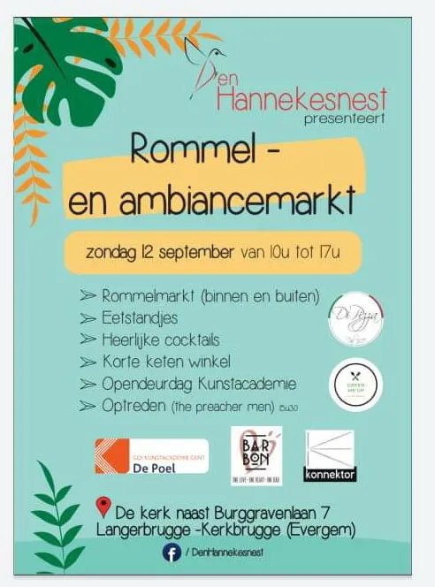 Rommel en ambiance markt 12 sep (10u-17u)