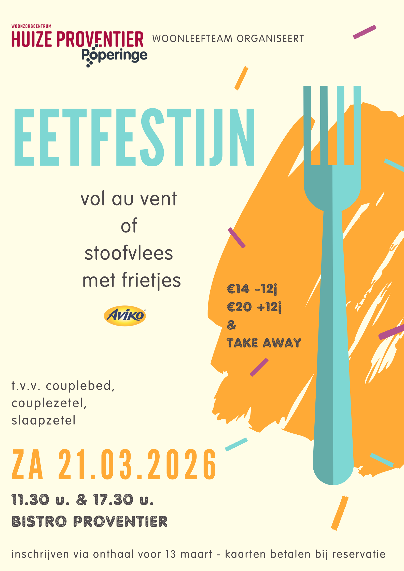 Eetfestijn WZC Huize Proventier