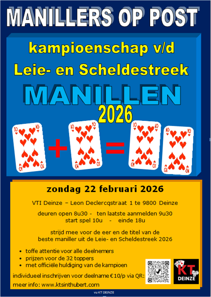 Kampioenschap van de Leie- en Scheldestreek MANILLEN 2026