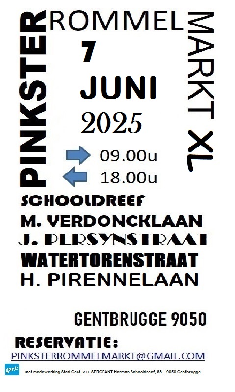 Gentbrugge Arsenaal - Rommelmarkt XL - 5 straten - 07/06/2025