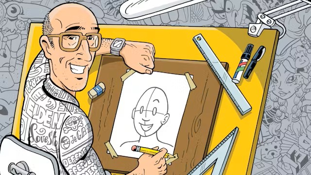 Getekende afbeelding Steven