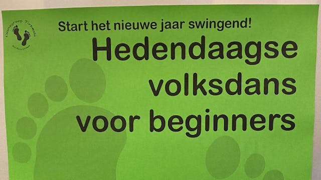 Affiche hedendaagse volksdans voor beginners