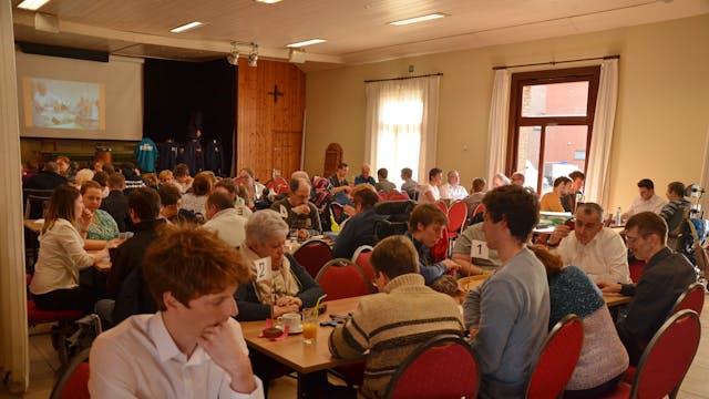 overzicht van een spelevenement in volle actie