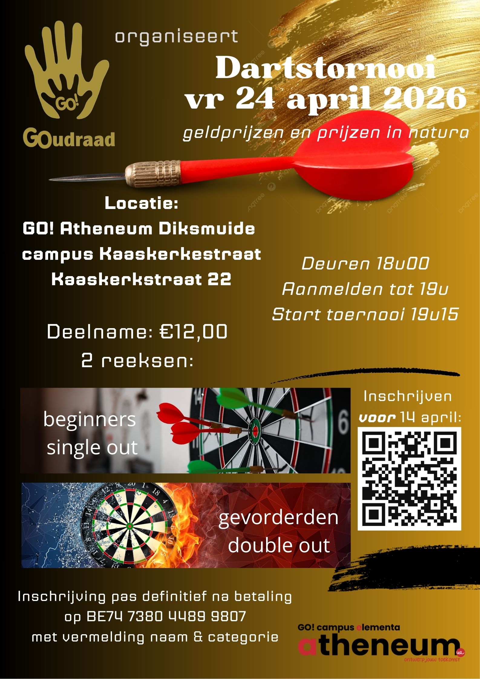 Affiche Dartstornooi