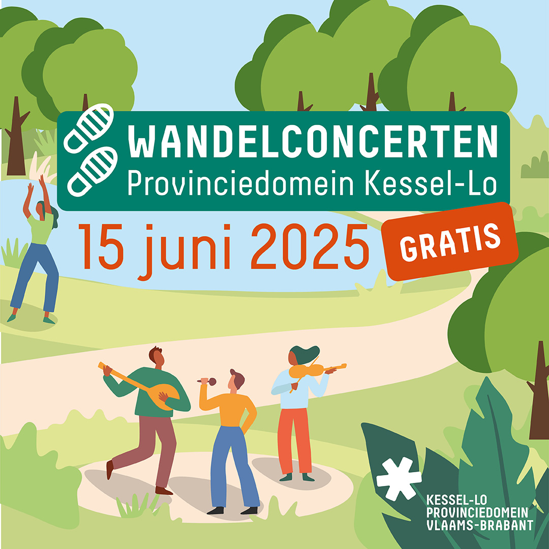 Wandelconcerten op zondag 15 juni 2025 in Provinciedomein Kessel-Lo