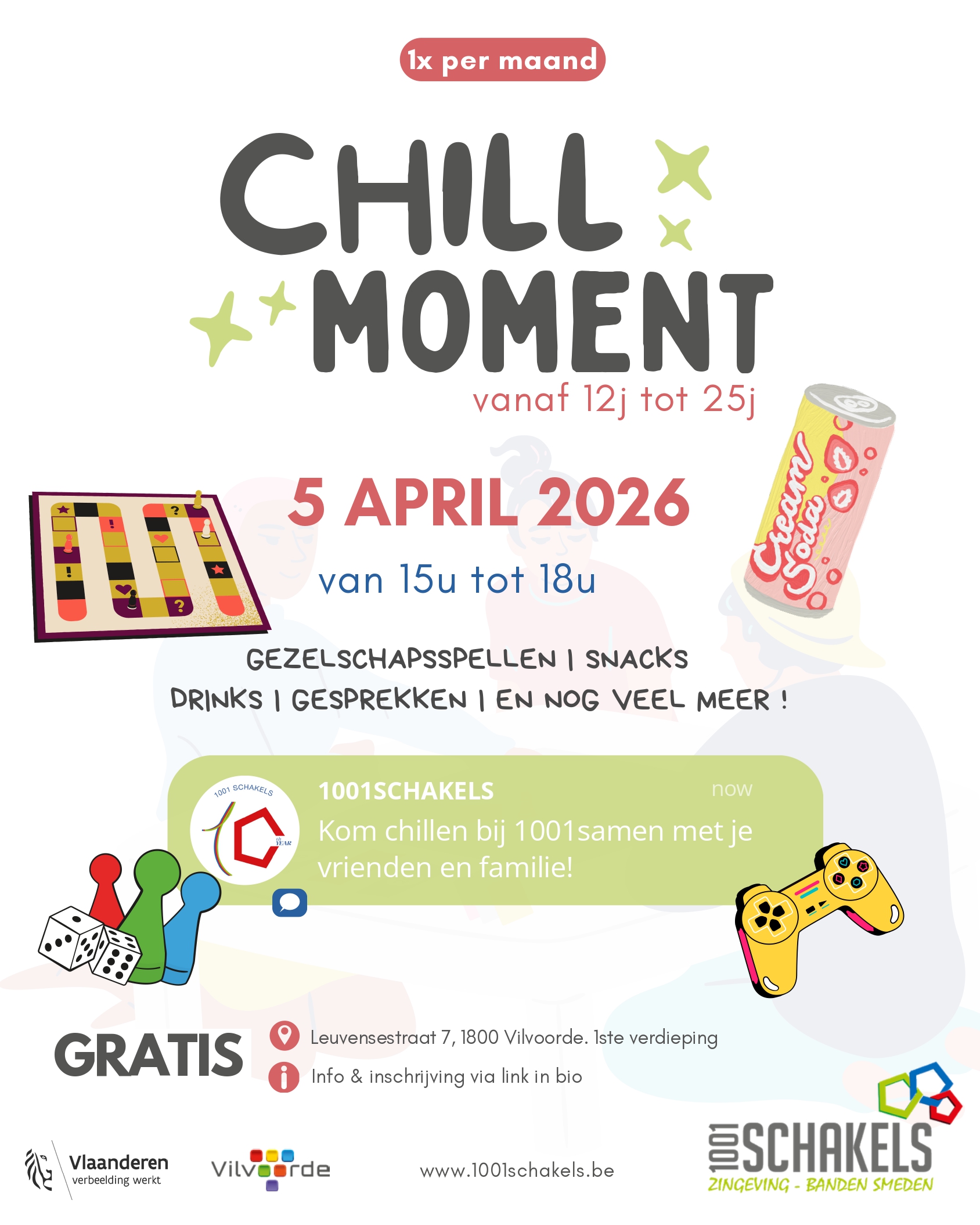 Chillmoment samen met jongeren