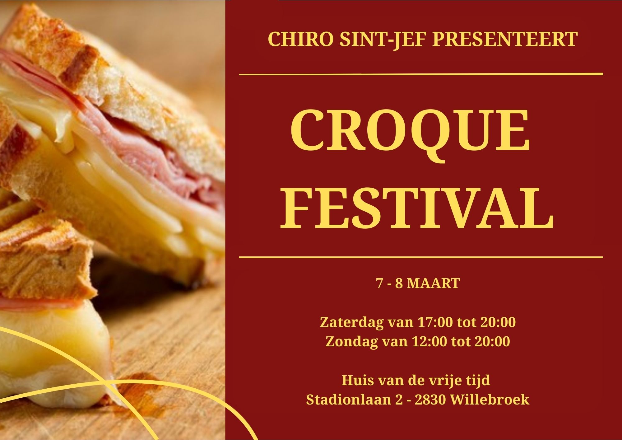 Poster croque festival - Chiro Sint-Jef