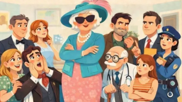 Advocaat Hans Hanneman, een vrolijke vrijgezel, heeft een fictief gezin opgebouwd ( vrouw,kind en schoonvader) en dit om van tante Jutta geldelijke steun te ontvangen.