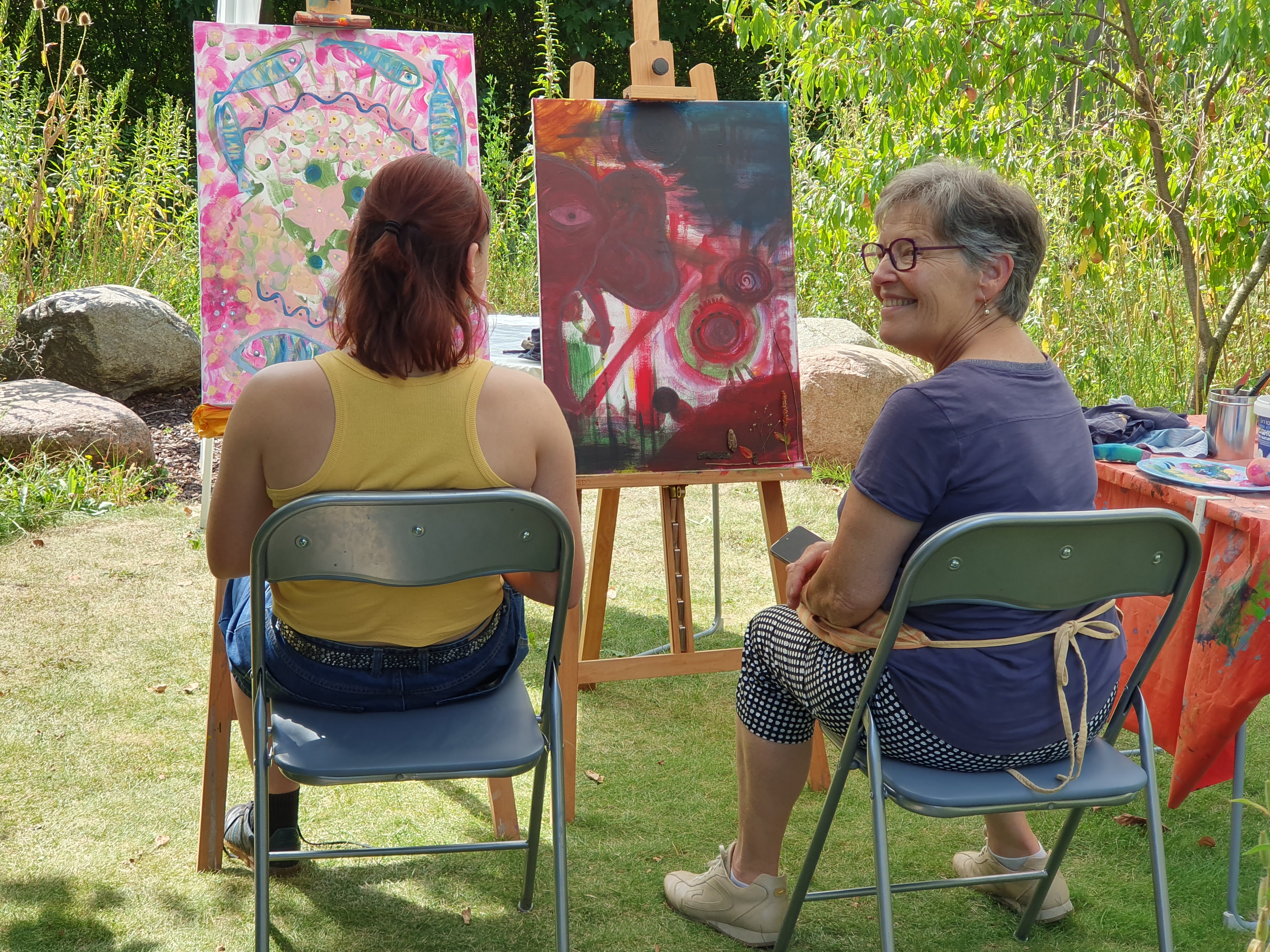 genieten van een heerlijk dagje schilderen per twee