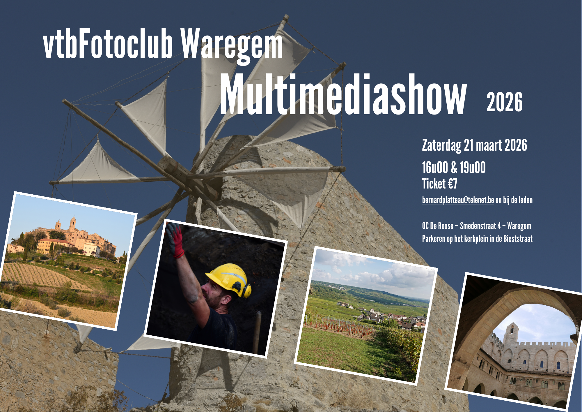 De leden van de VTBFotoclub Waregem nodigen U uit op hun Multimediashow 2026