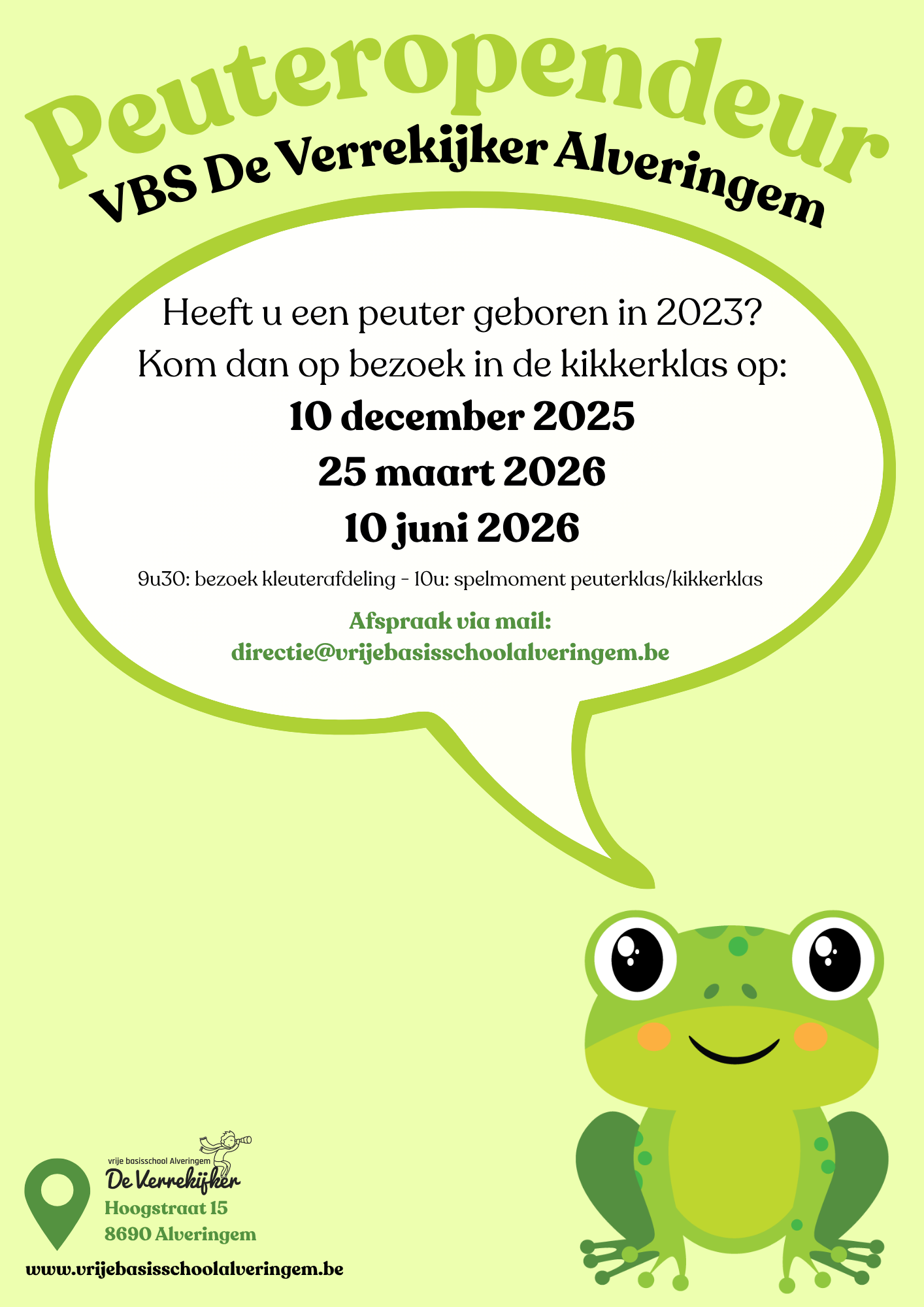 Peuteropendeurdag in VBS de Verrekijker