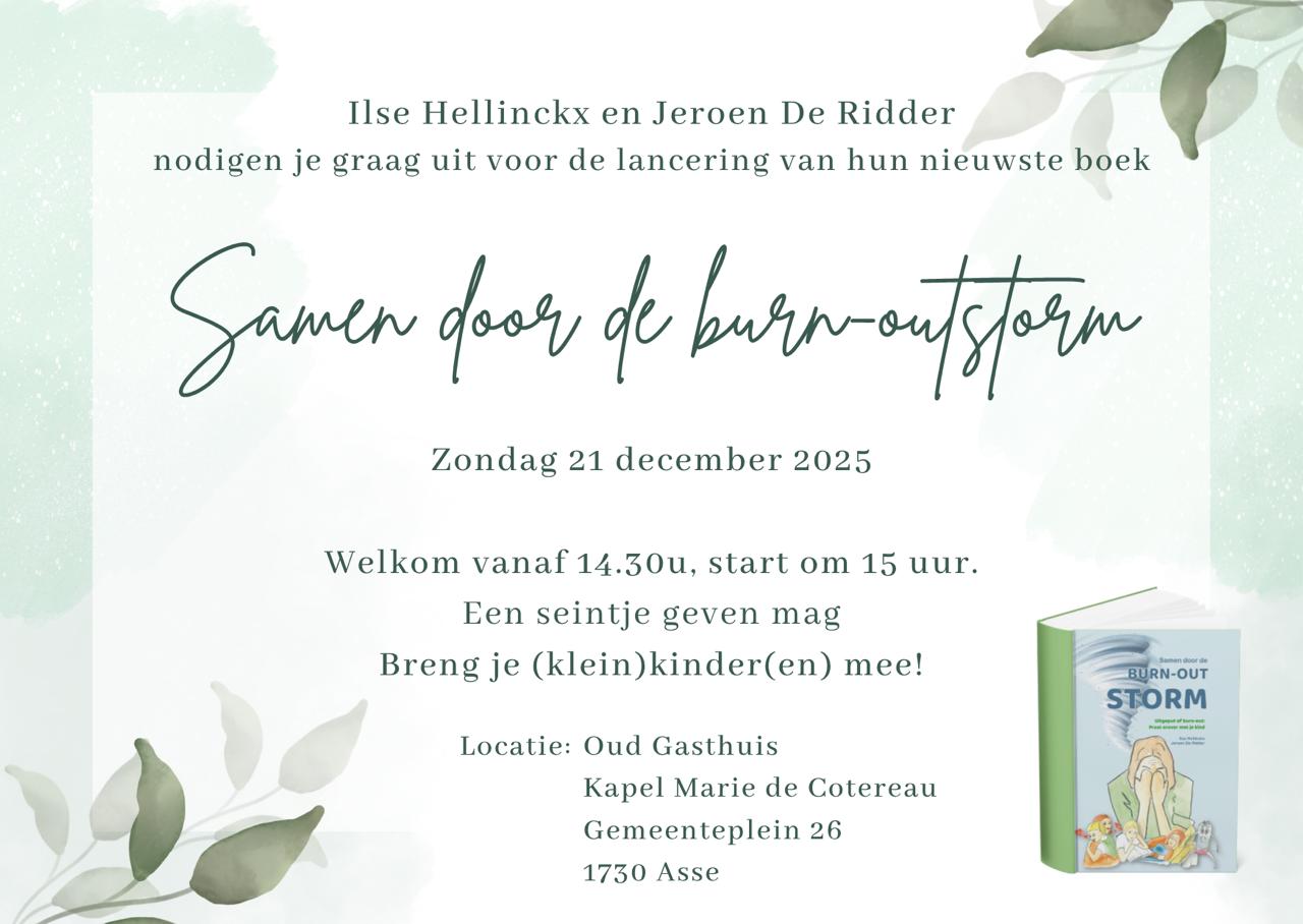 Uitnodiging boekpresentatie Samen door de burn-outstorm!