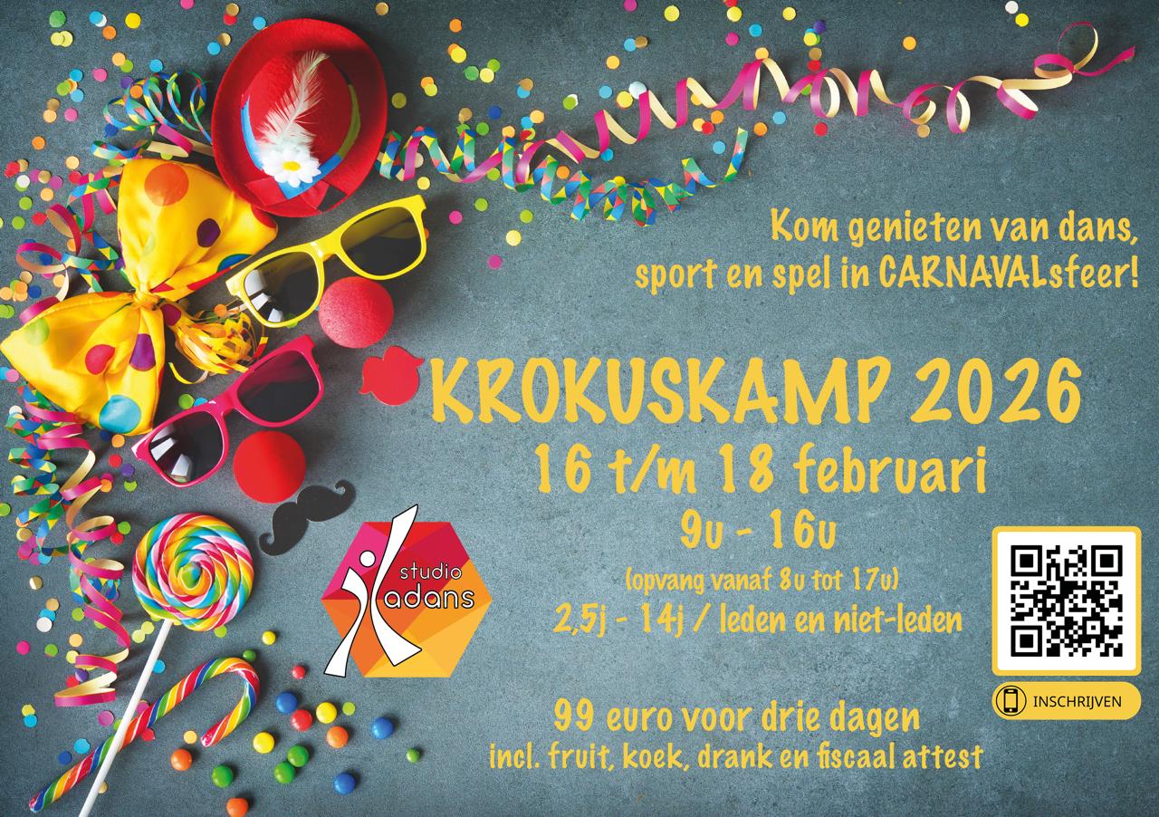 Kom genieten van dans, sport, spel, knutselen en koken in een sfeervolle omgeving tijdens ons krokuskamp