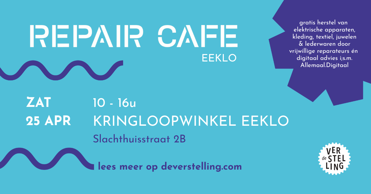 Repair Café Eeklo in Kringloopwinkel Eeklo