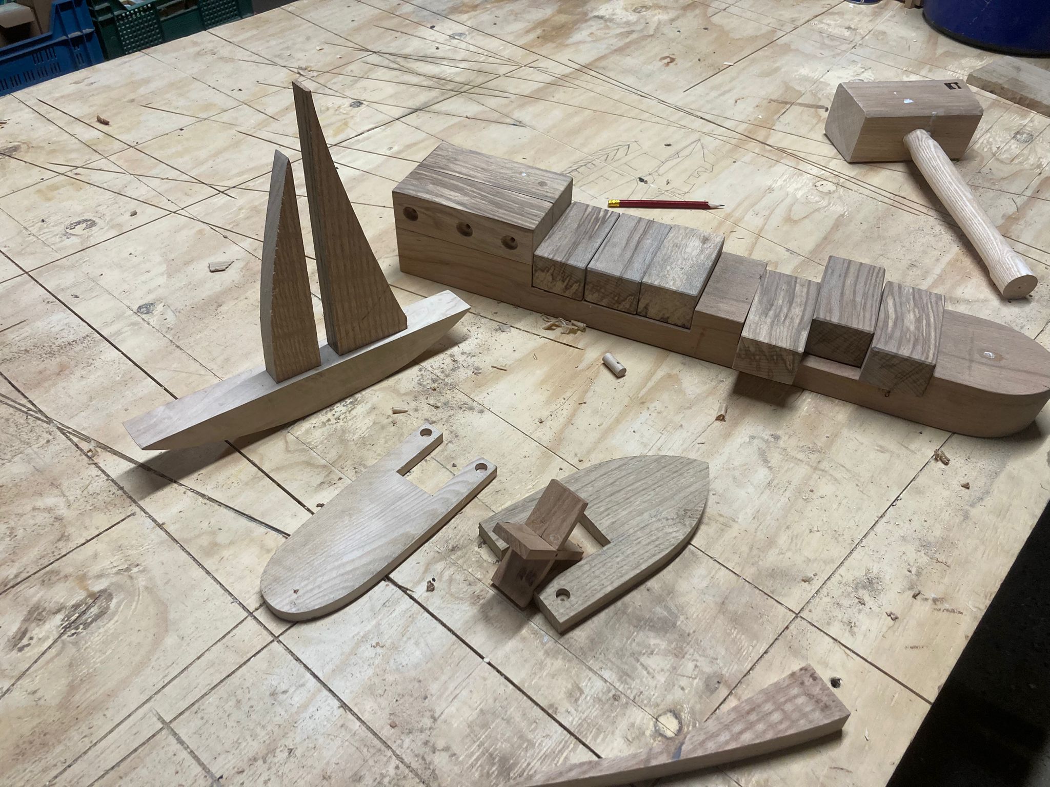 Voorbeeld speelgoed uit stadshout