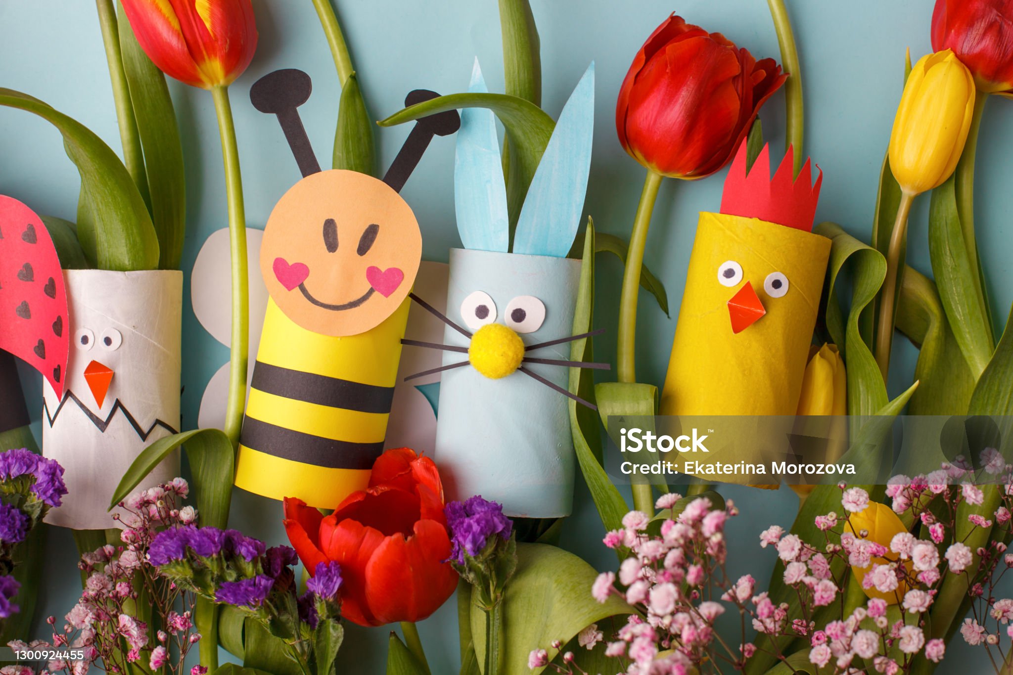 Lente bloemen knutselen