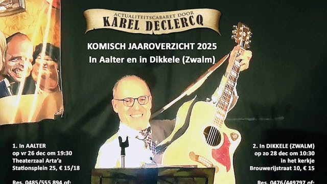 Affiche Karel Declercq - Komisch Jaaroverzicht 2025