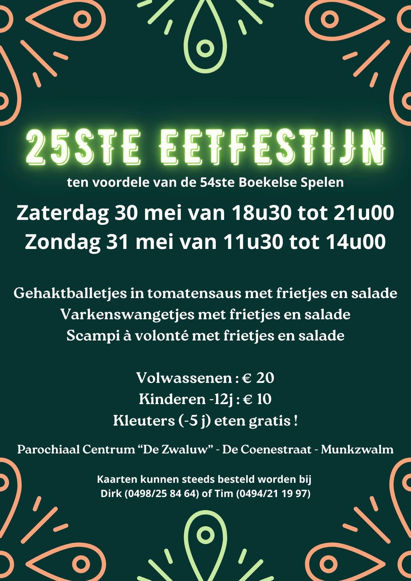 25ste Eetfestijn t.v.v. de 54ste Boekelse Spelen 