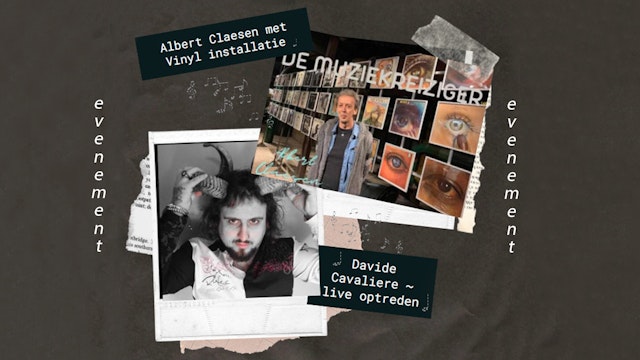 Installatie van Vinylplaten met Albert Claesen met live optreden van Davide Cavaliere