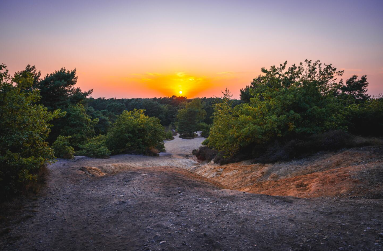 Zonsondergang op de Teut Zonhoven