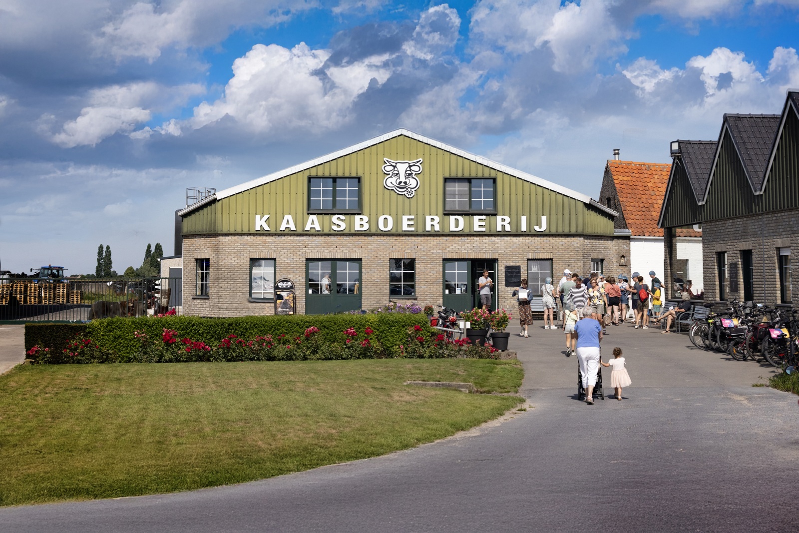 aankomst op de boerderij