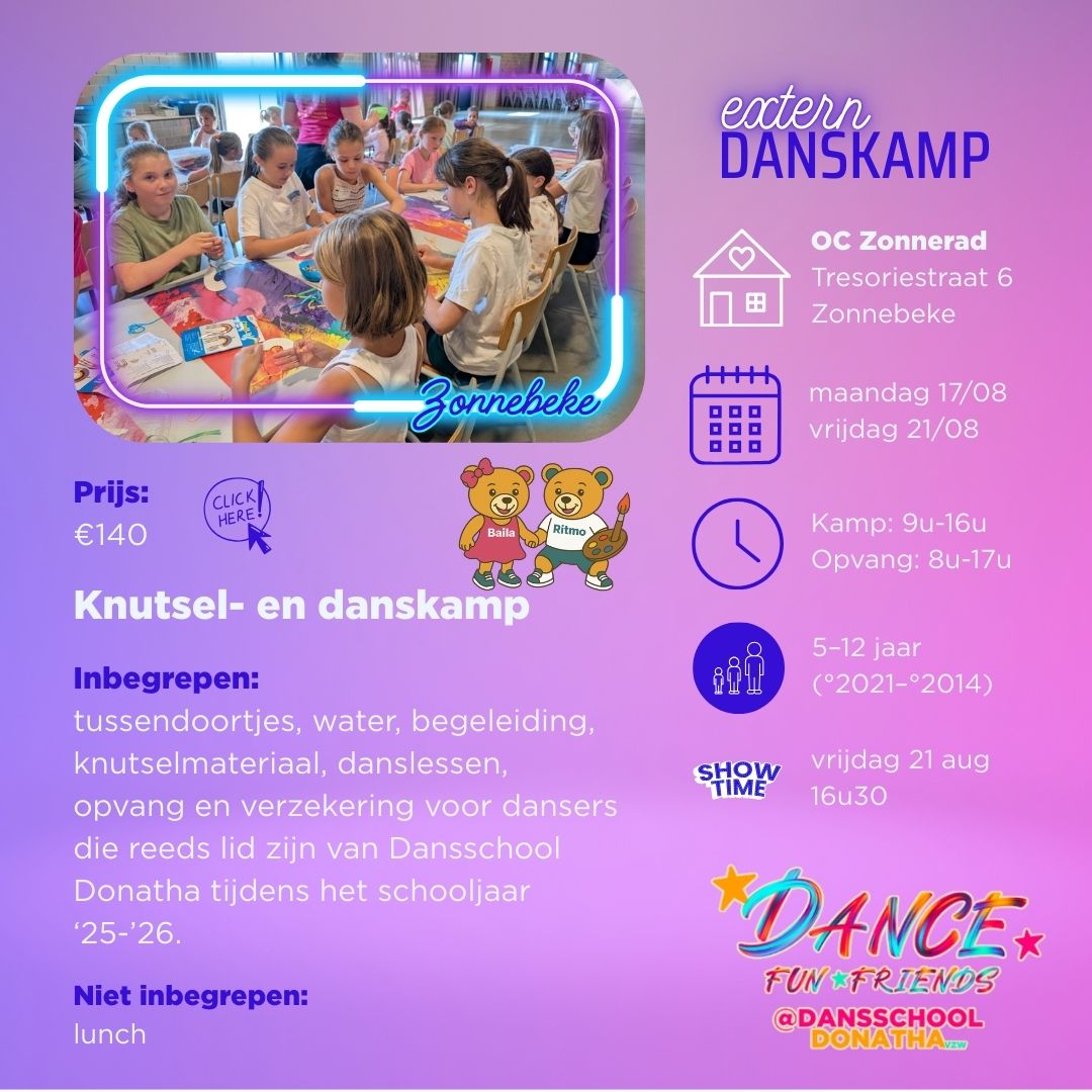 Knutsel- en danskamp Zonnebeke