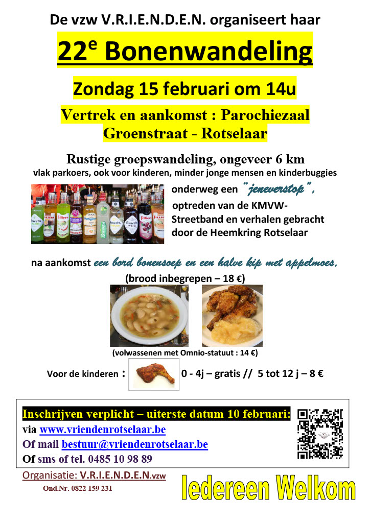 Affiche Bonenwandeling 2026